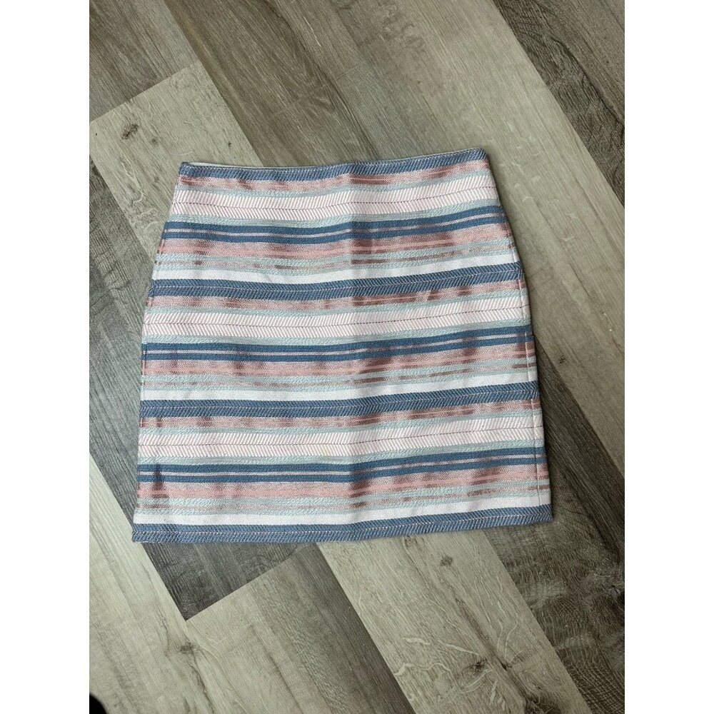 Loft Striped Mini Skirt Size 4